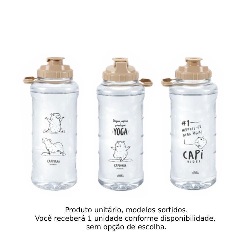Garrafa Squeeze Capivara 2 Litros Plasútil - Sortido