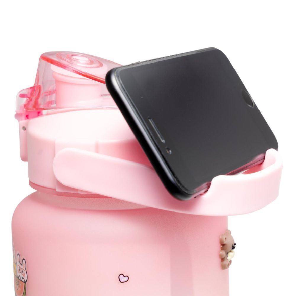 Garrafa Squeeze 2L Com Marcadores E Adesivos Lyor - Amarelo