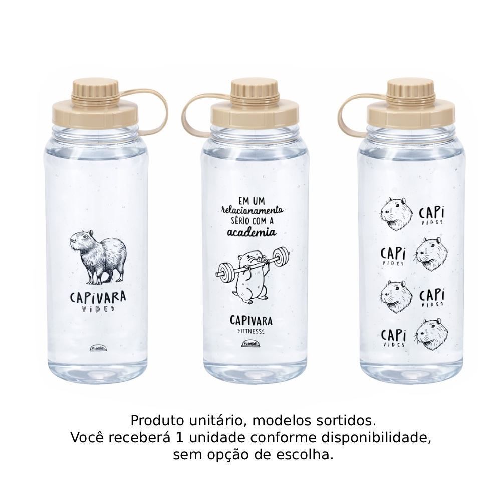 Garrafa Squeeze Capivara 1,5 Litros Plasútil - Sortido