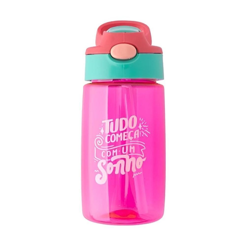Garrafa Squeeze com Canudo 450Ml Flashgoods - Sortido