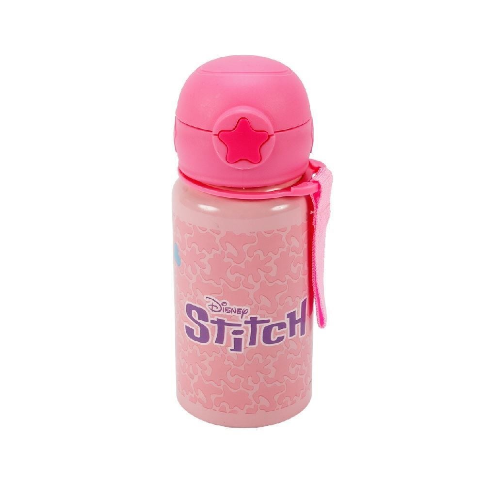 Garrafa Squeeze com Canudo Stitch Disney 500Ml - Sortido