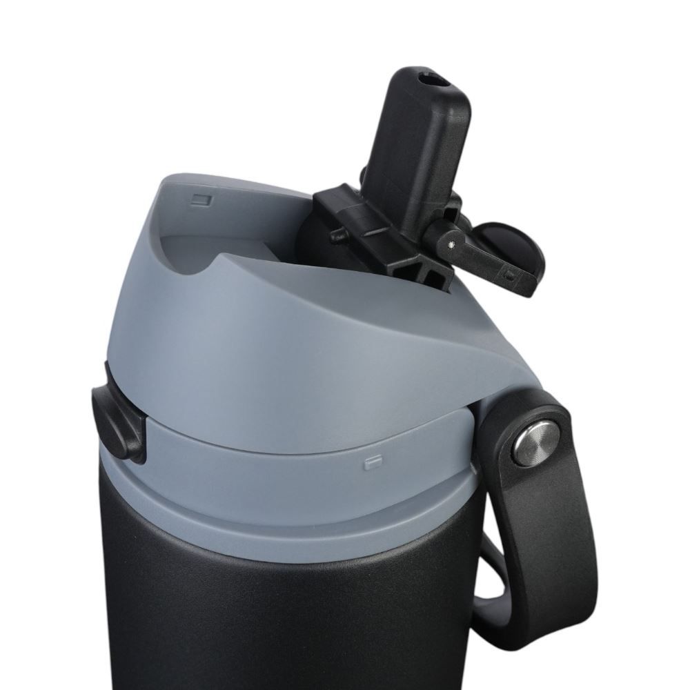 Garrafa Squeeze Térmica Isomax Straw 710Ml Nautika - Preto