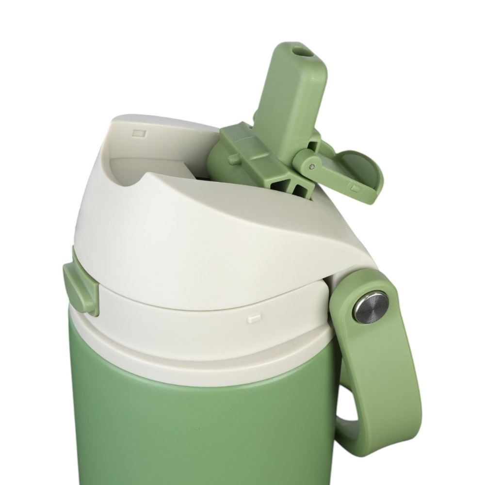 Garrafa Squeeze Térmica Isomax Straw 710Ml Nautika - Verde