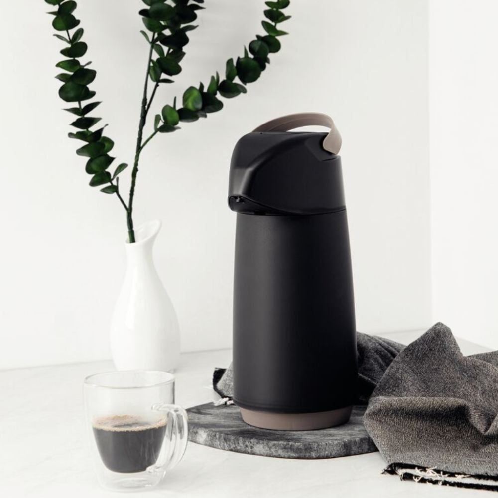 Garrafa Térmica Com Bomba Exata Tramontina 1 Litro - Preto