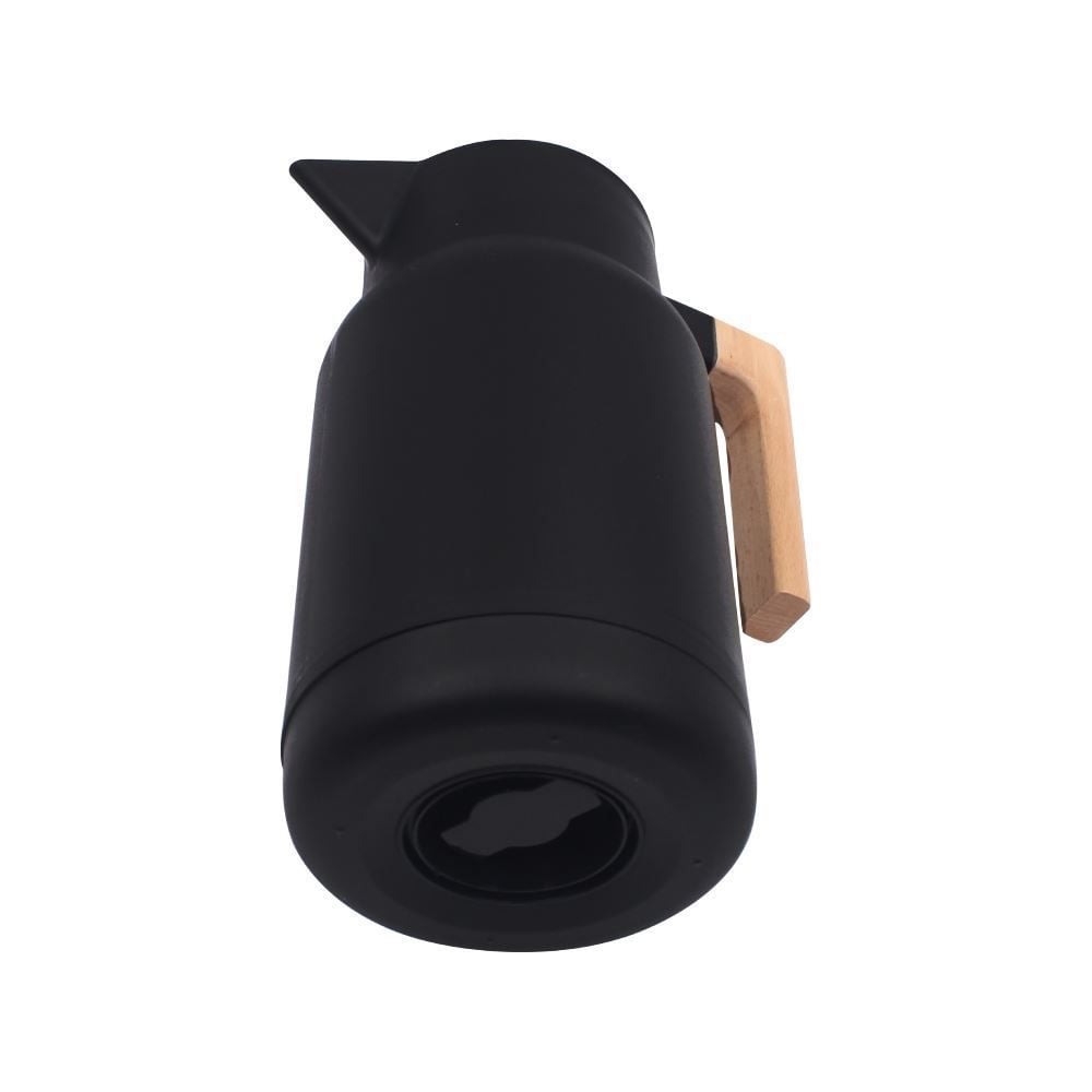 Garrafa Térmica Com Cabo De Madeira Havan Casa 1L - Preto