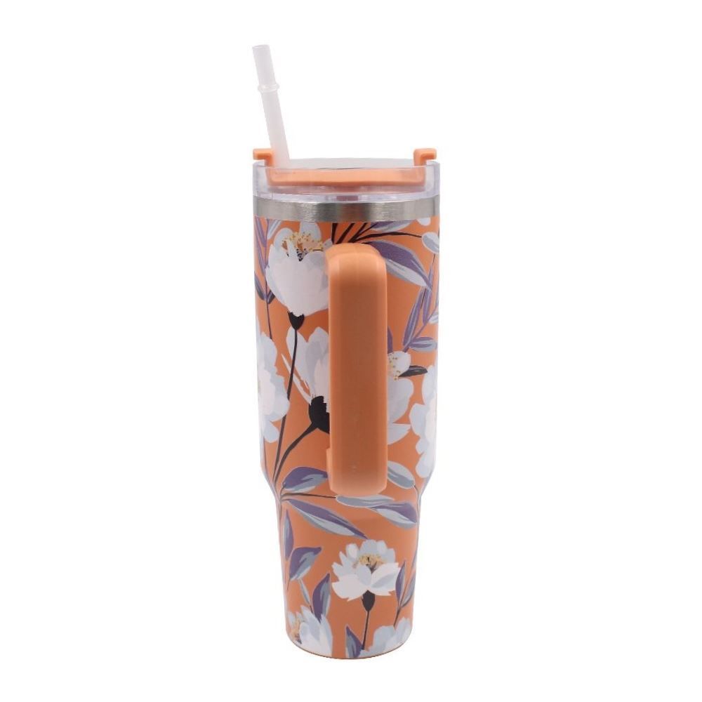 Garrafa Térmica Inox Estampada Havan Casa 1,2 Litros - Flores Grandes