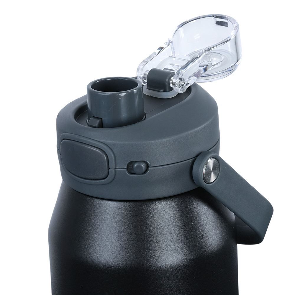 Garrafa Térmica Isomax 1 Litro Aço Inoxidável Nautika - Preta