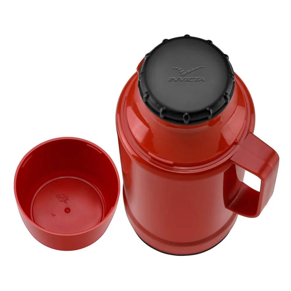 Garrafa Térmica Glt Rolha Invicta 1 Litro - Vermelho Velvet