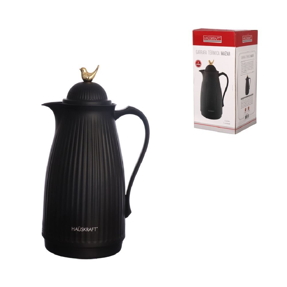 Garrafa Térmica Mazar 1 Litro Hauskraft - Preto 