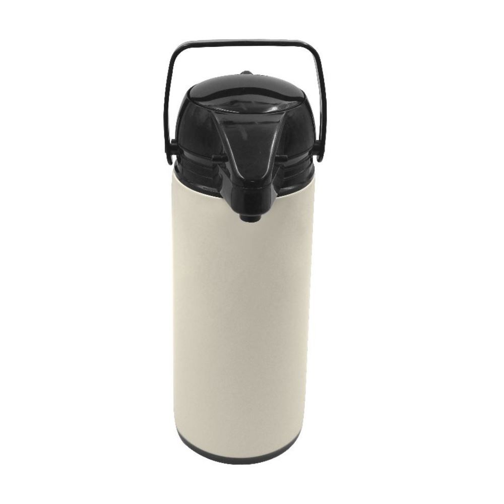 Garrafa Térmica Shiny Havan Casa 1,9 Litros - Bege e Preto