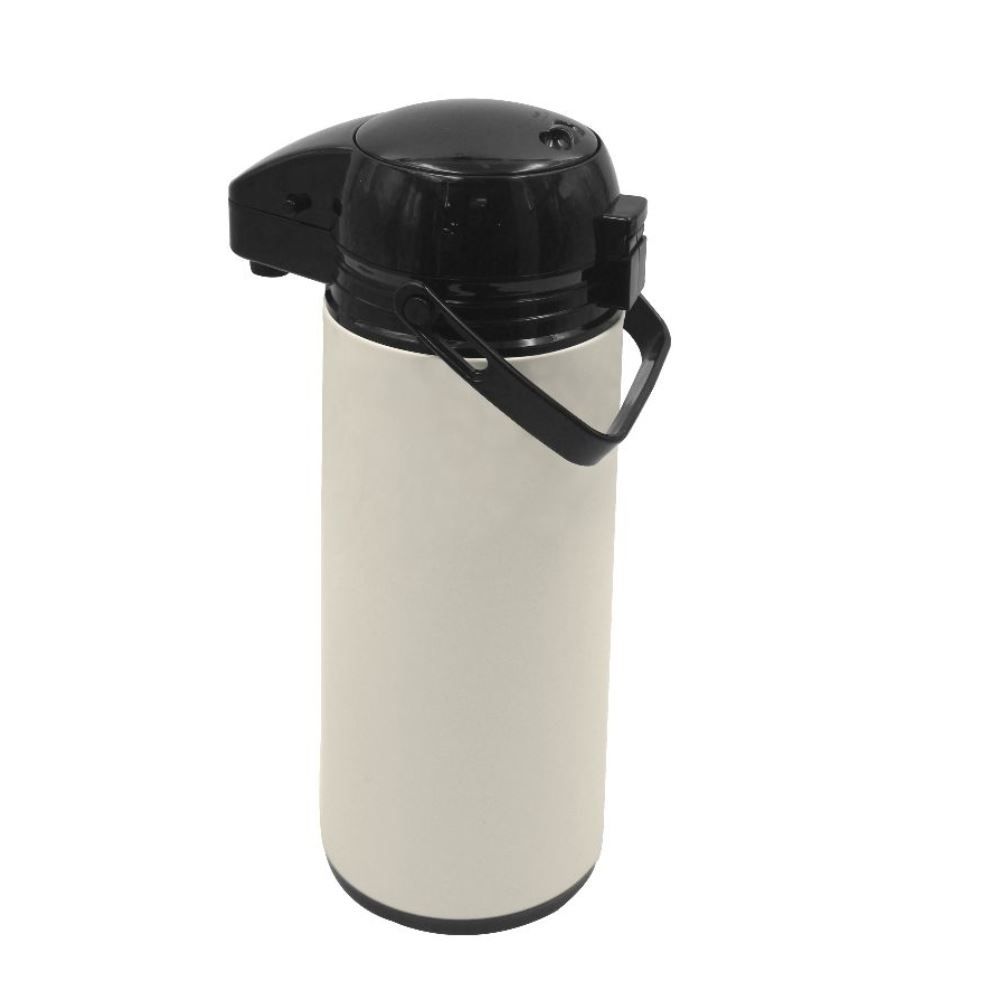 Garrafa Térmica Shiny Havan Casa 1,9 Litros - Bege e Preto