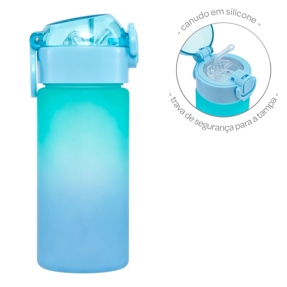 Garrafinha Infantil Degradê Azul Buba - 450ml