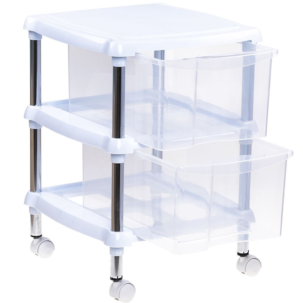 Gaveteiro De 2 Gavetas Com Rodízios Niquelplast - 6174