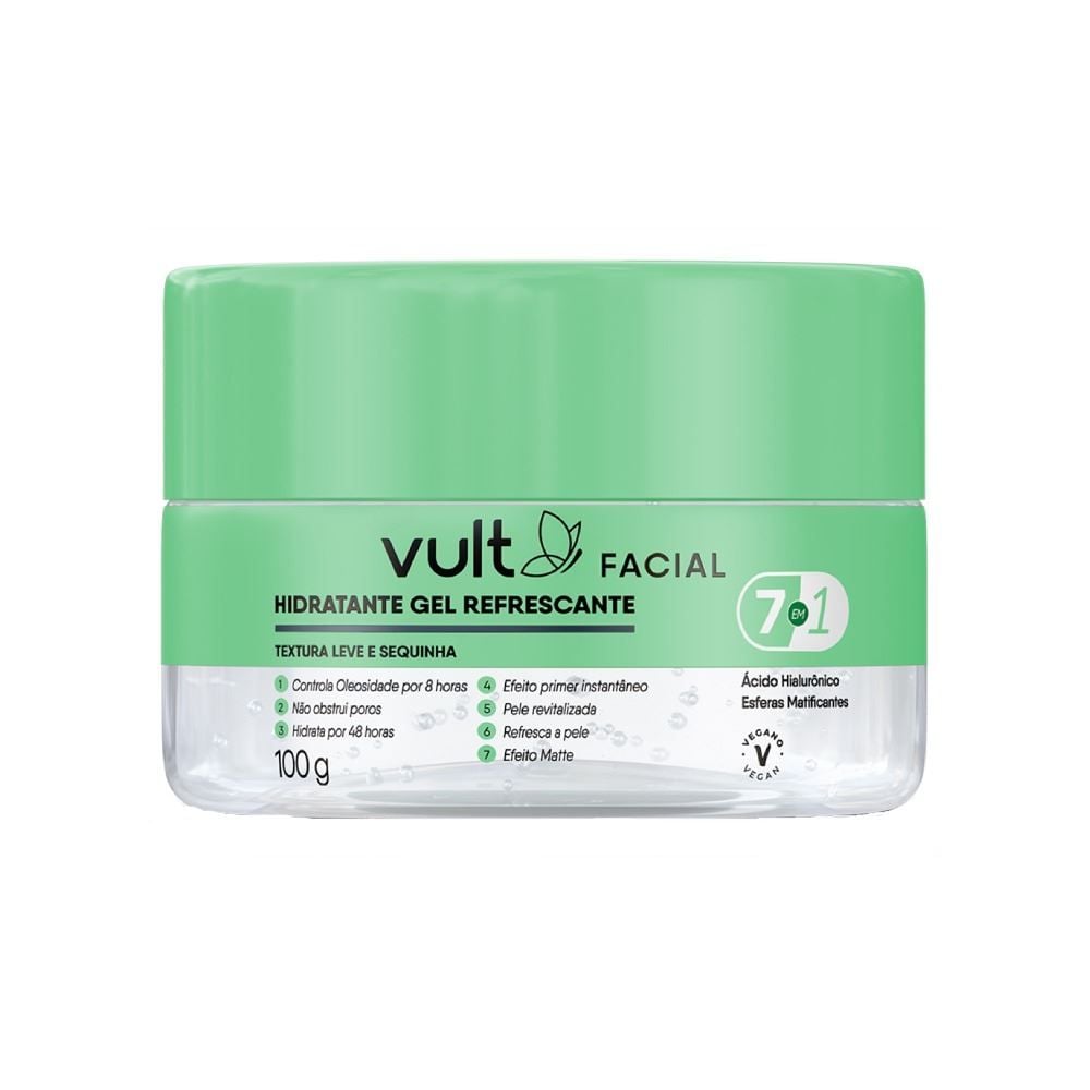 Gel Hidratante Facial 7 Em 1 Vult 100G - Gel Refrescante