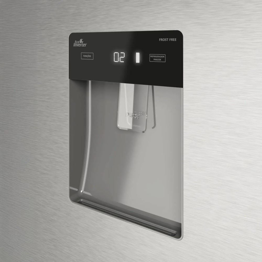Geladeira Side By Side Philco Inverter Inox 486 Litros PRF504ID
