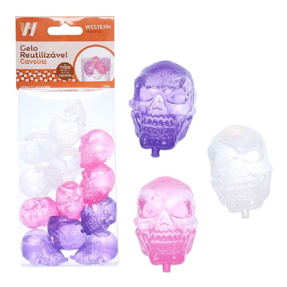 Gelo Ecológico Caveira Western 12 Unidades - Color