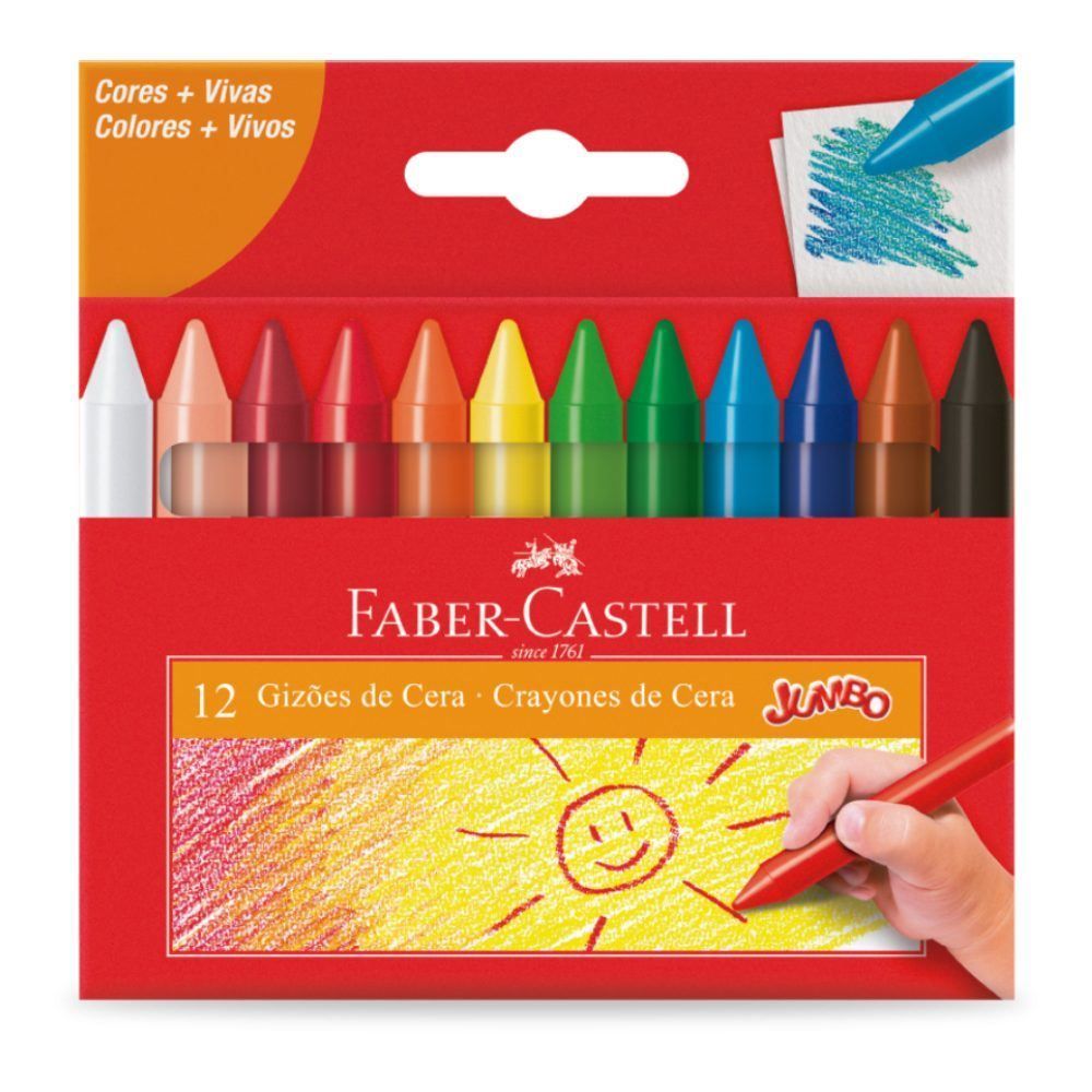 Giz De Cera 12 Unidades Faber Castell - 141112