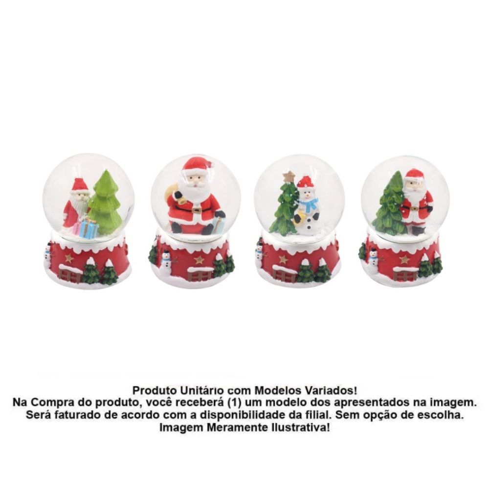 Globo Natalino Base Vermelha 4,5 Cm Havan Casa - Sortido