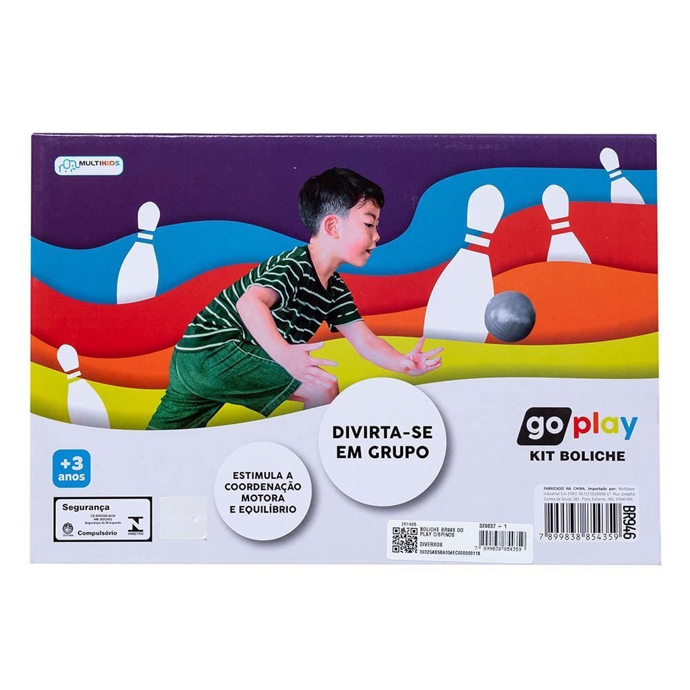 Go Play Kit Boliche Com 6 Pinos Multikids - BR946