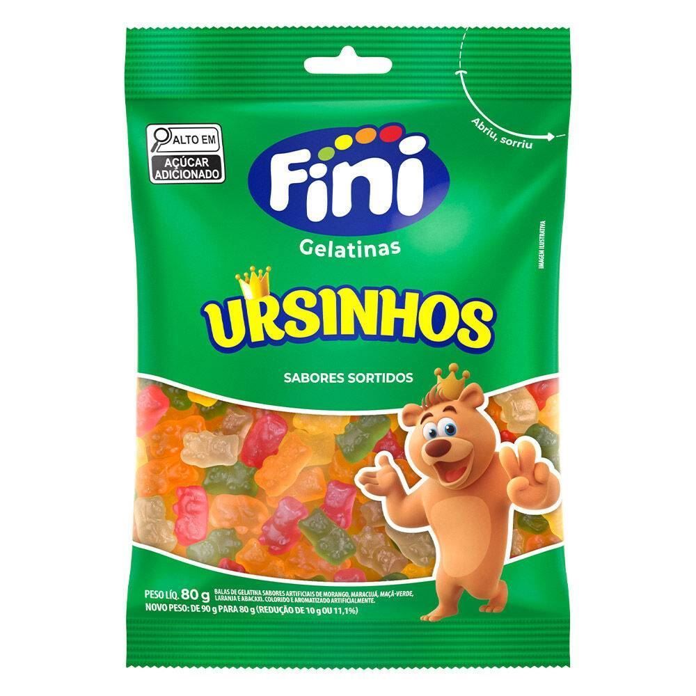 Bala De Gelatina De Ursinho Brilho Fini - 80g