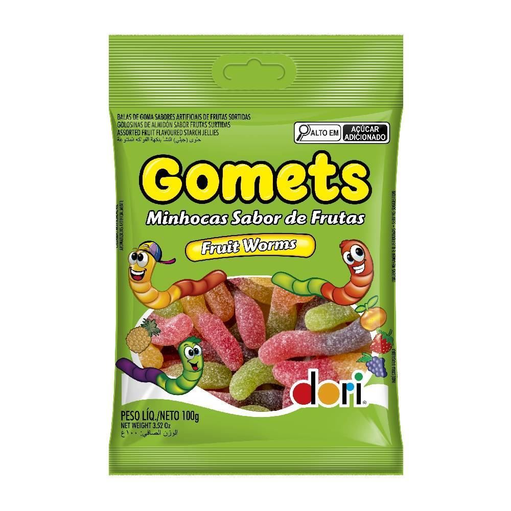 Gomets Minhoca De Frutas Dori - 100g