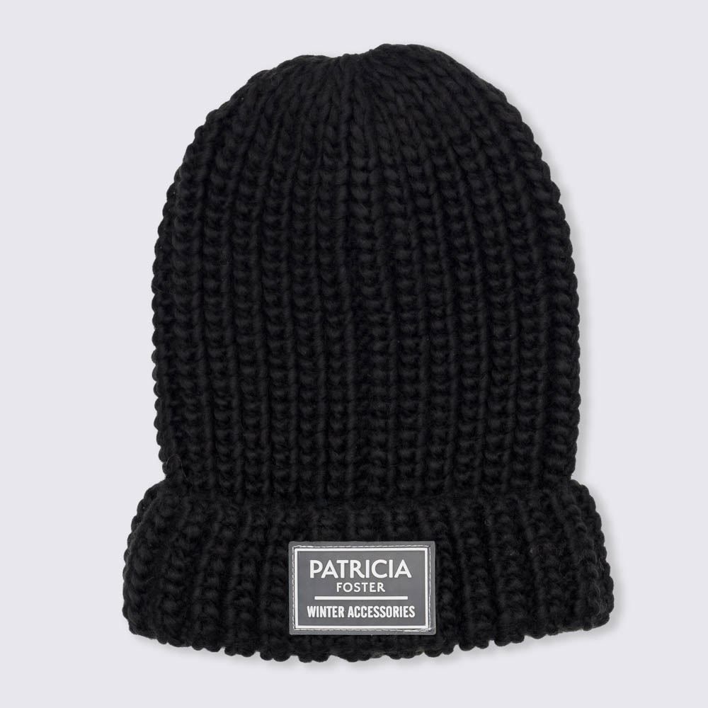 Gorro Tamanho Único Tricot Liso Patrícia Foster - PRETO U