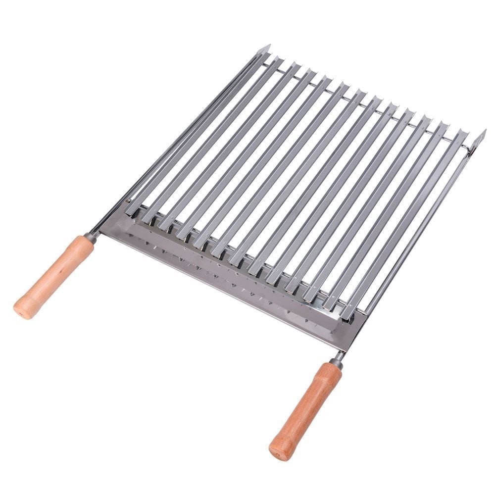 Grelha Argentina Com Coletor De Gordura Em Aço Inox Utimil - Inox