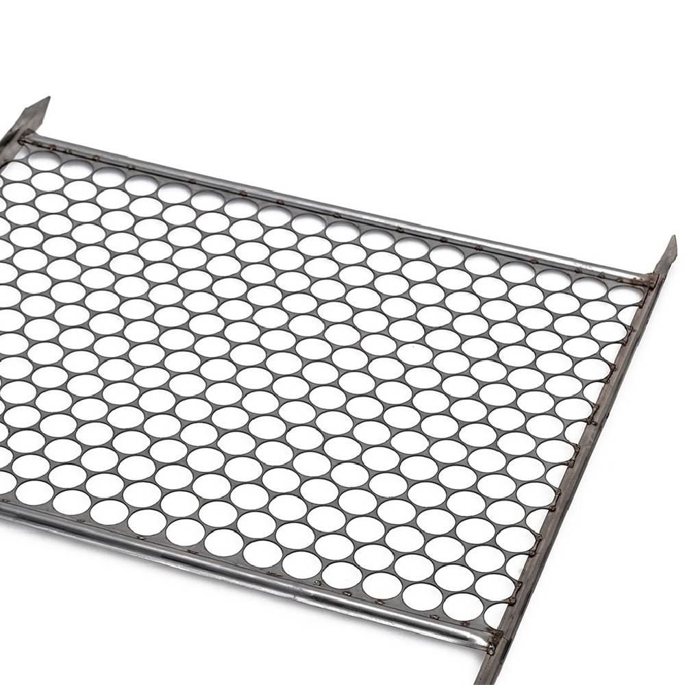 Grelha Moeda 38 X 48Cm Aço Inox P/ Peixe E Carnes Utilmil - CR 559