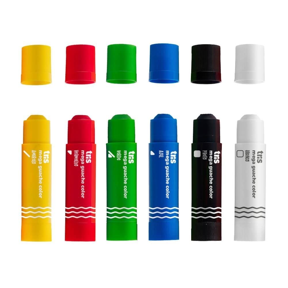 Guache em Bastão Tris - 6 Cores