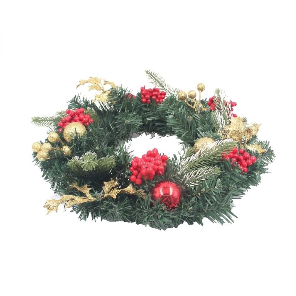 Guirlanda Decorativa Natalina 40Cm Havan Casa - Vermelho e Verde