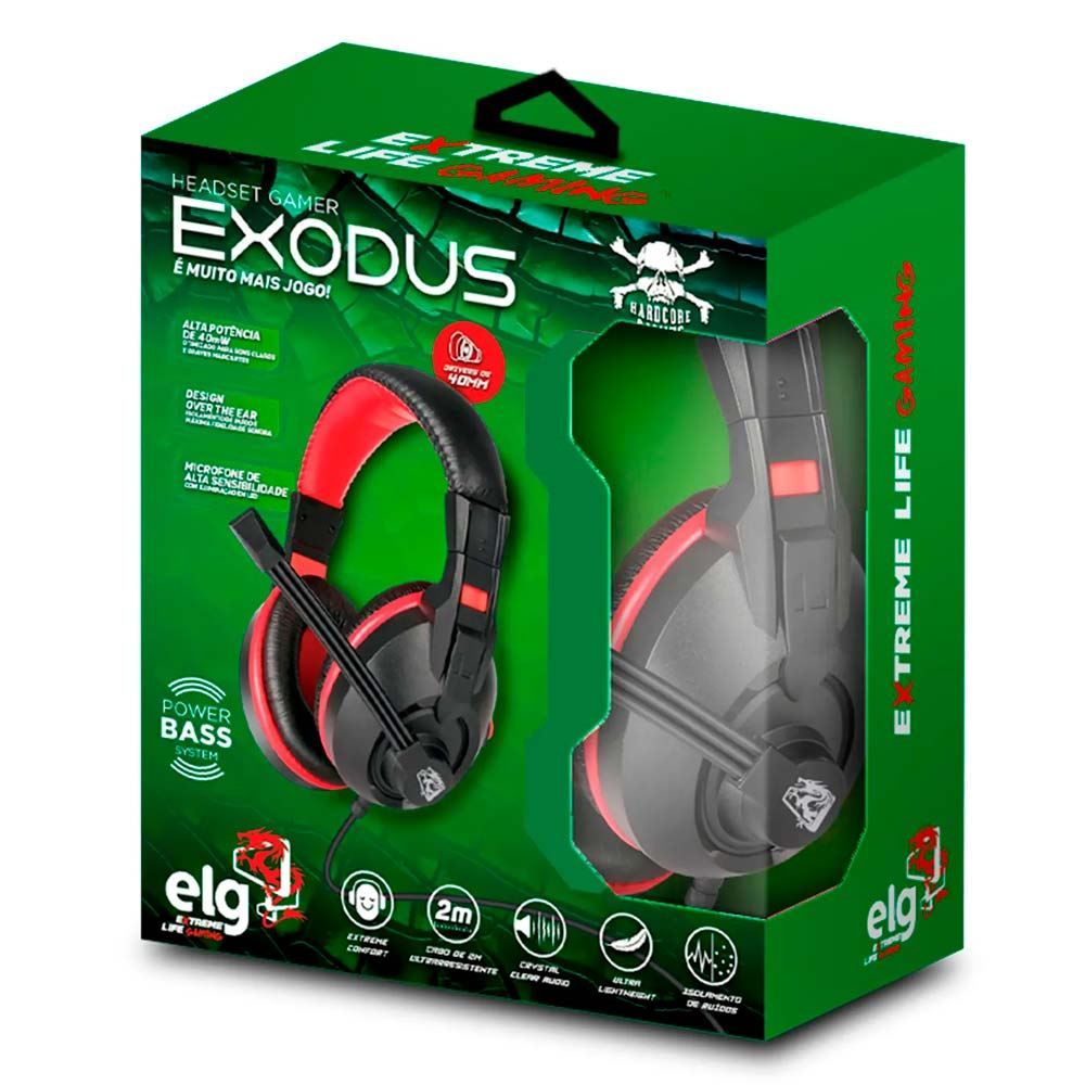 Headset Gamer Exodus Hgex Elg - Preto