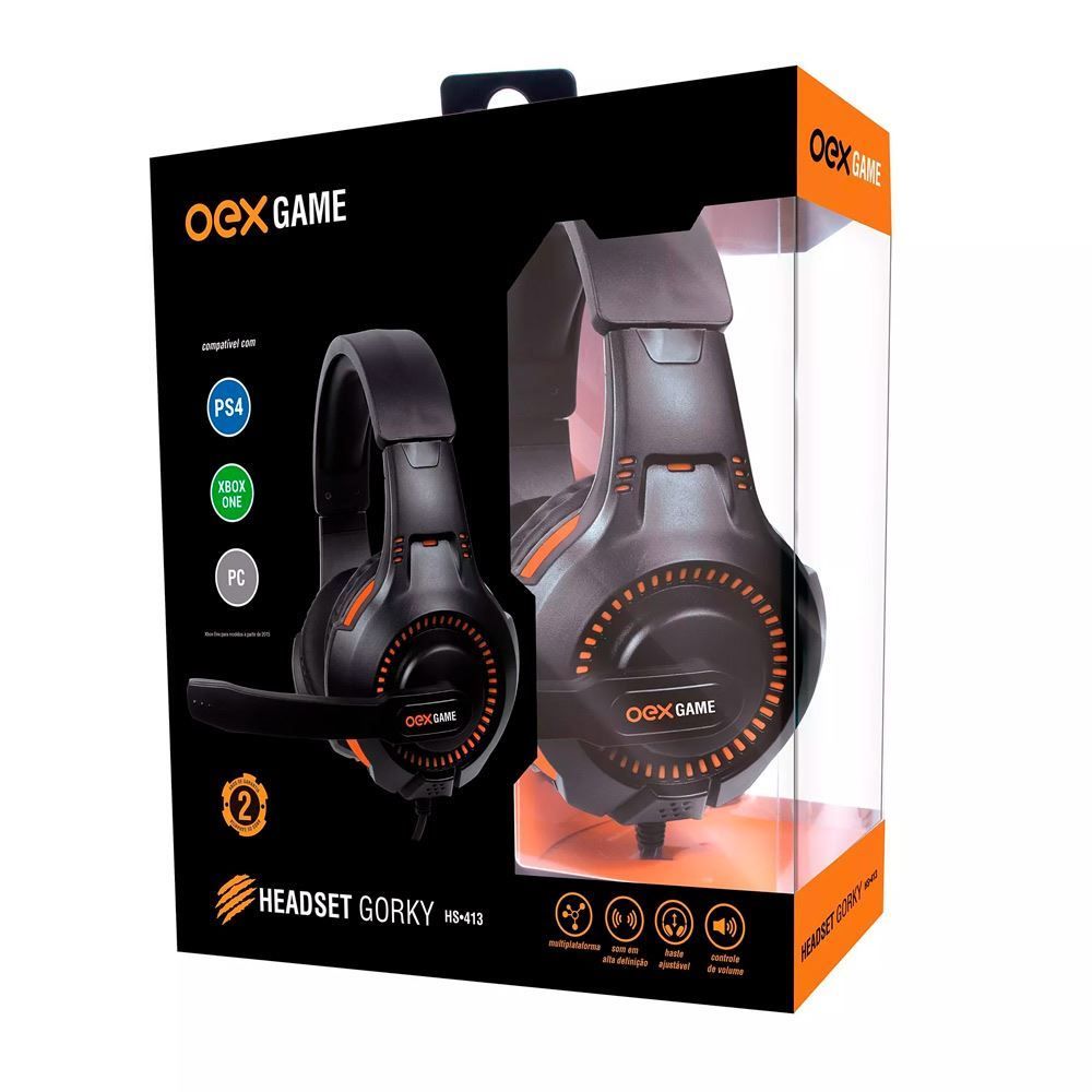 Headset Gamer Gorky Preto Oex Games - HS413
