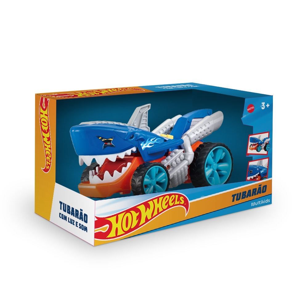 Hot Wheels Carros Tubarão com Luz e Som