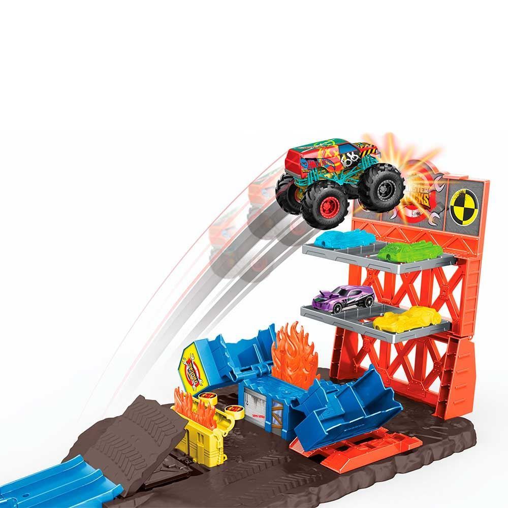 Hot Wheels Monster Trucks Estação De Explosão Mattel - HFB12