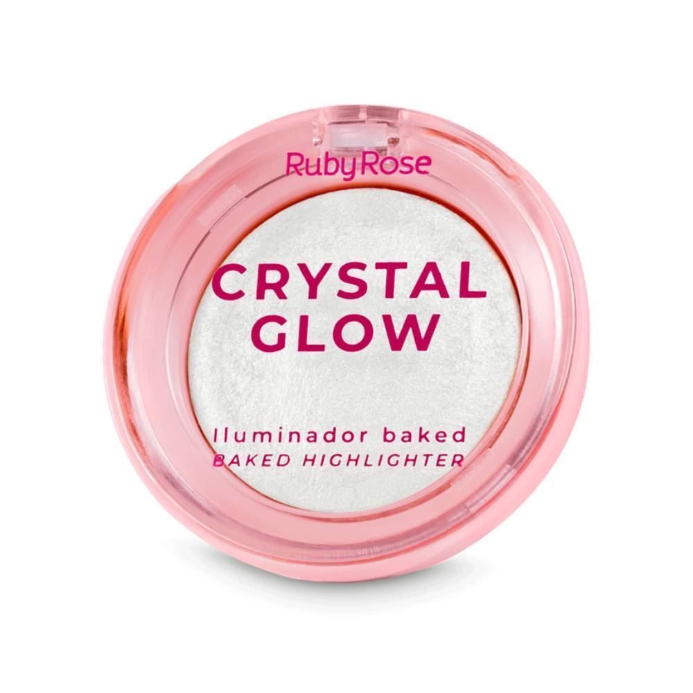 Iluminador Crystal Glow Baked Ruby Rose - Branco Stellar Shine
