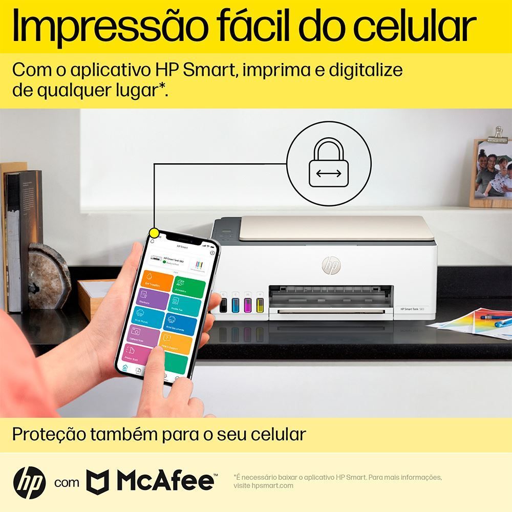 Impressora Hp Multifuncional Wi-Fi Smart Tank 583 - Bivolt