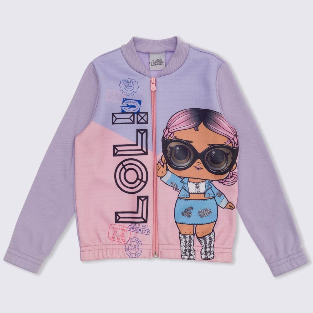 Jaqueta 4 a 10 anos Moletom Lol Boneca Brandili