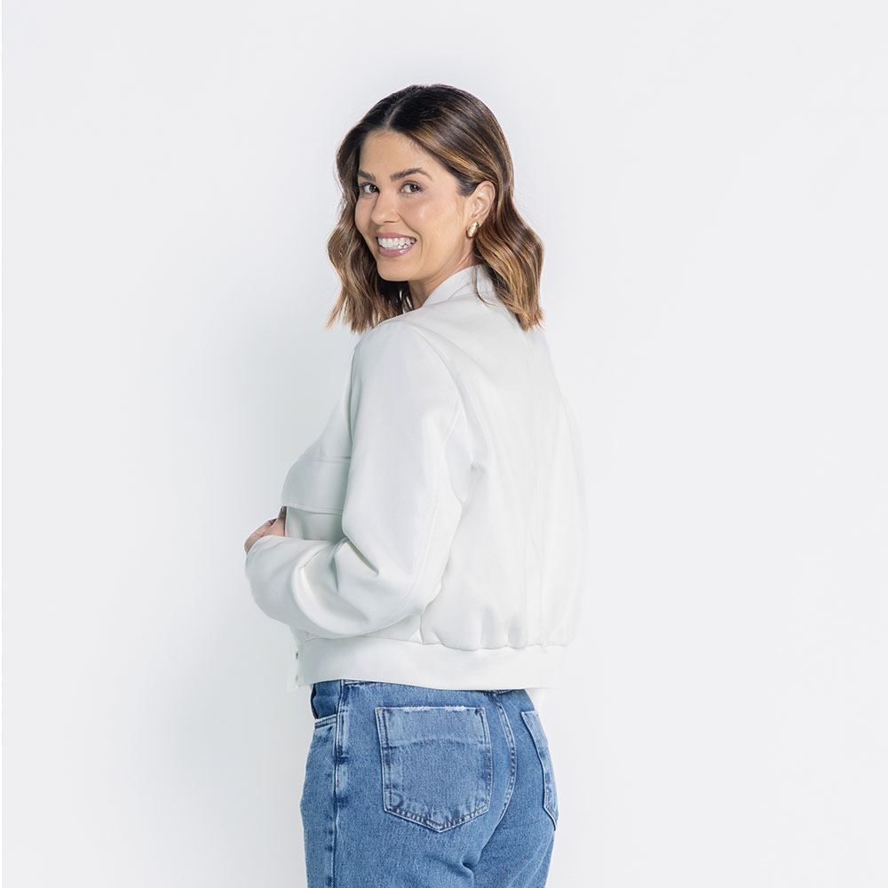 Jaqueta Feminina Bomber De Couro Sintético Boby Blues