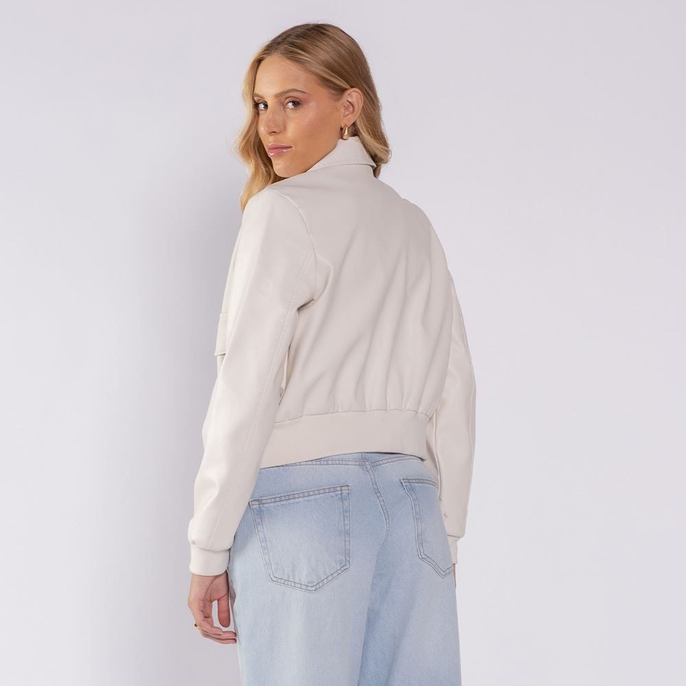 Jaqueta Feminina Bomber Em PU Boby Blues