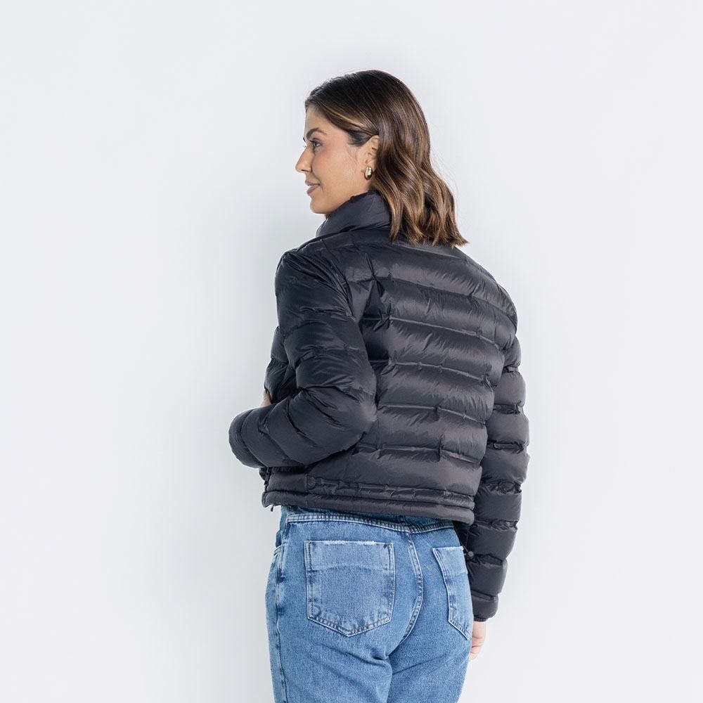 Jaqueta Feminina Cropped De Nylon Com Zíper Selado Boby Blues