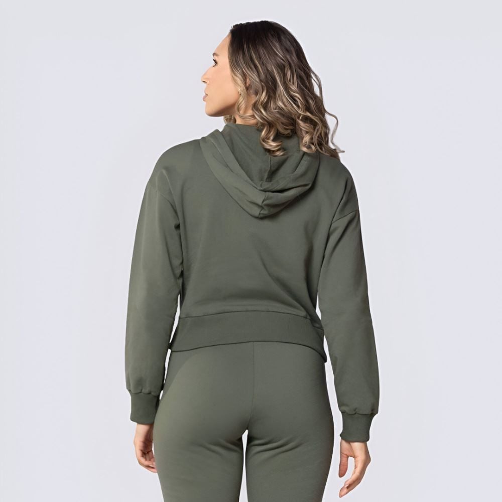 Jaqueta Feminina De Moletom Com Capuz Patricia Foster