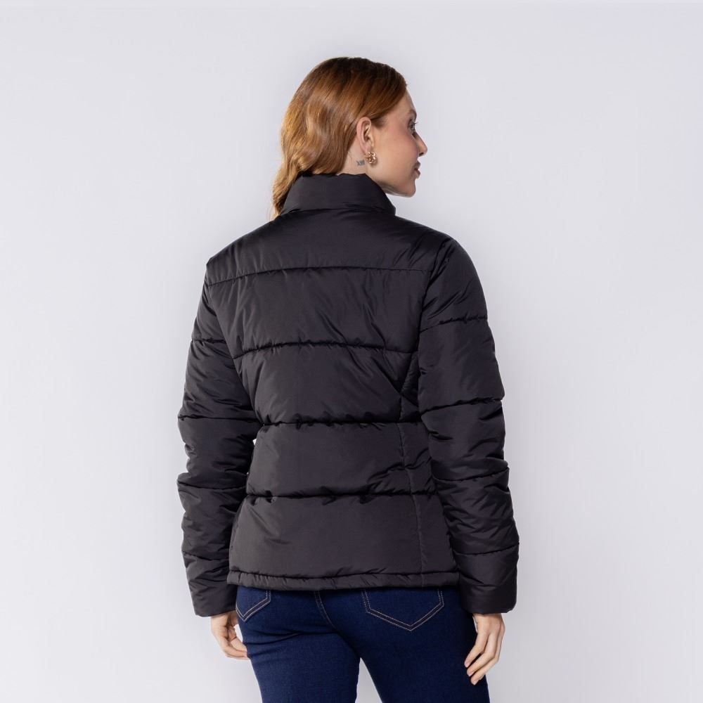 Jaqueta Feminina De Nylon Com Forro De Veludo Patricia Foster