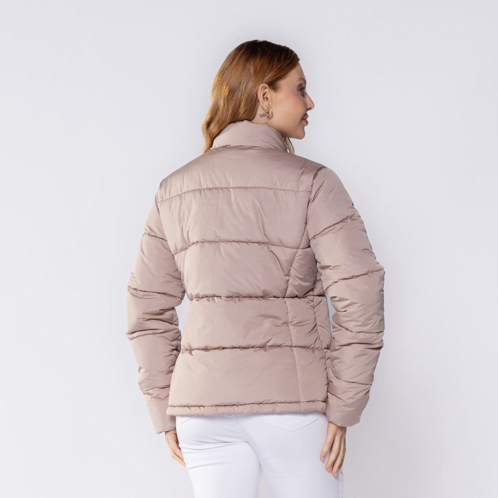 Jaqueta Feminina De Nylon Com Forro De Veludo Patricia Foster