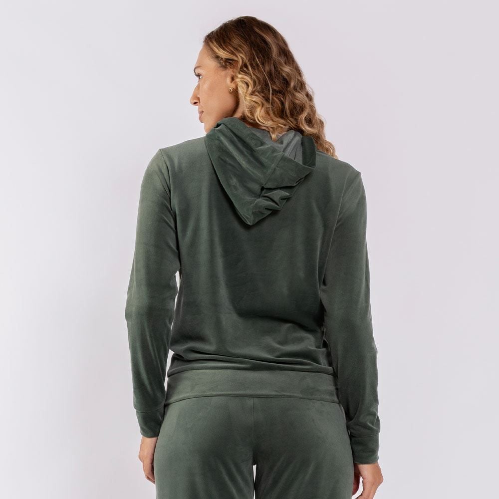 Jaqueta Feminina Esportiva Em Plush Com Capuz Scream