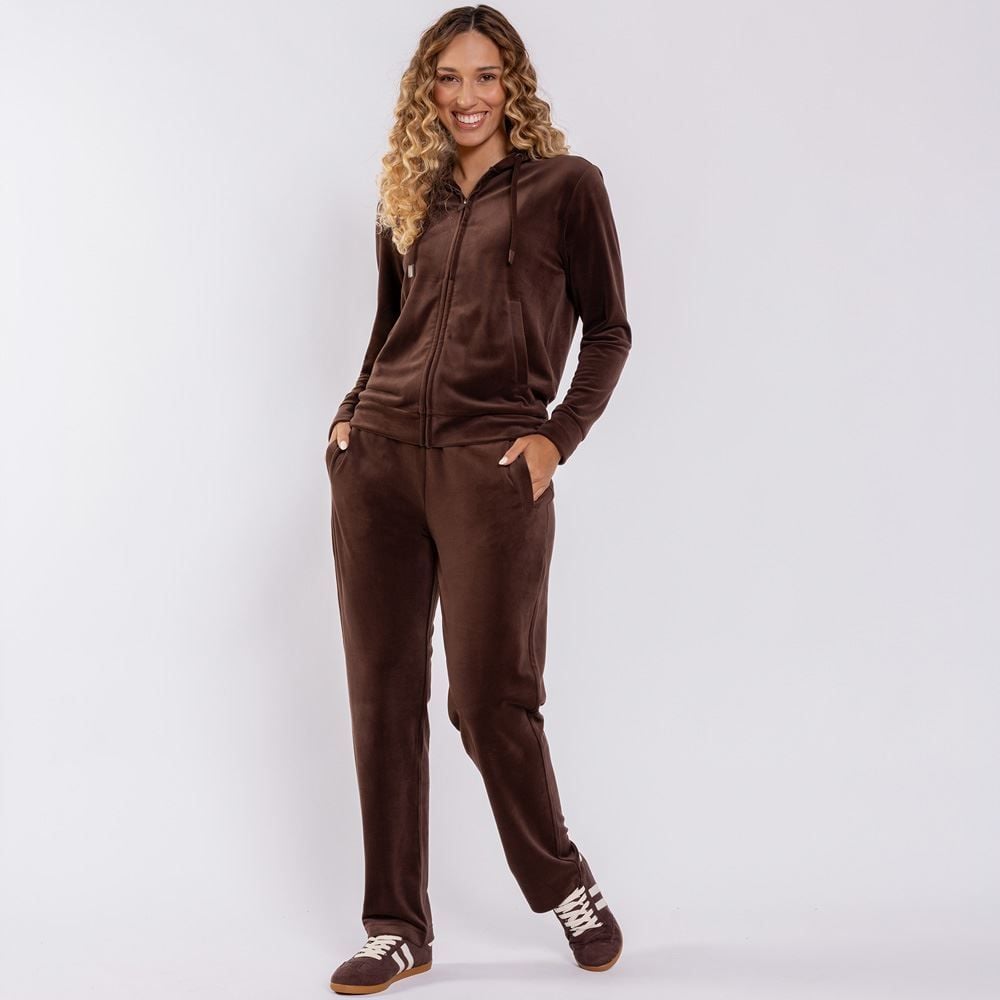 Jaqueta Feminina Esportiva Em Plush Com Capuz Scream