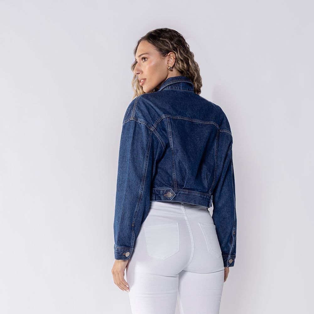 Jaqueta Jeans Feminina Cropped Boby Blues