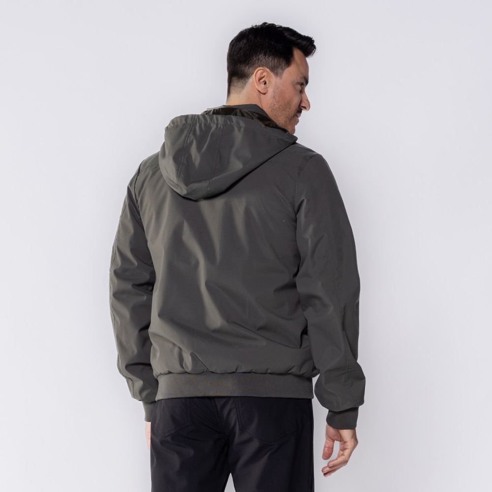 Jaqueta Masculina Bomber Com Capuz Marc Alain