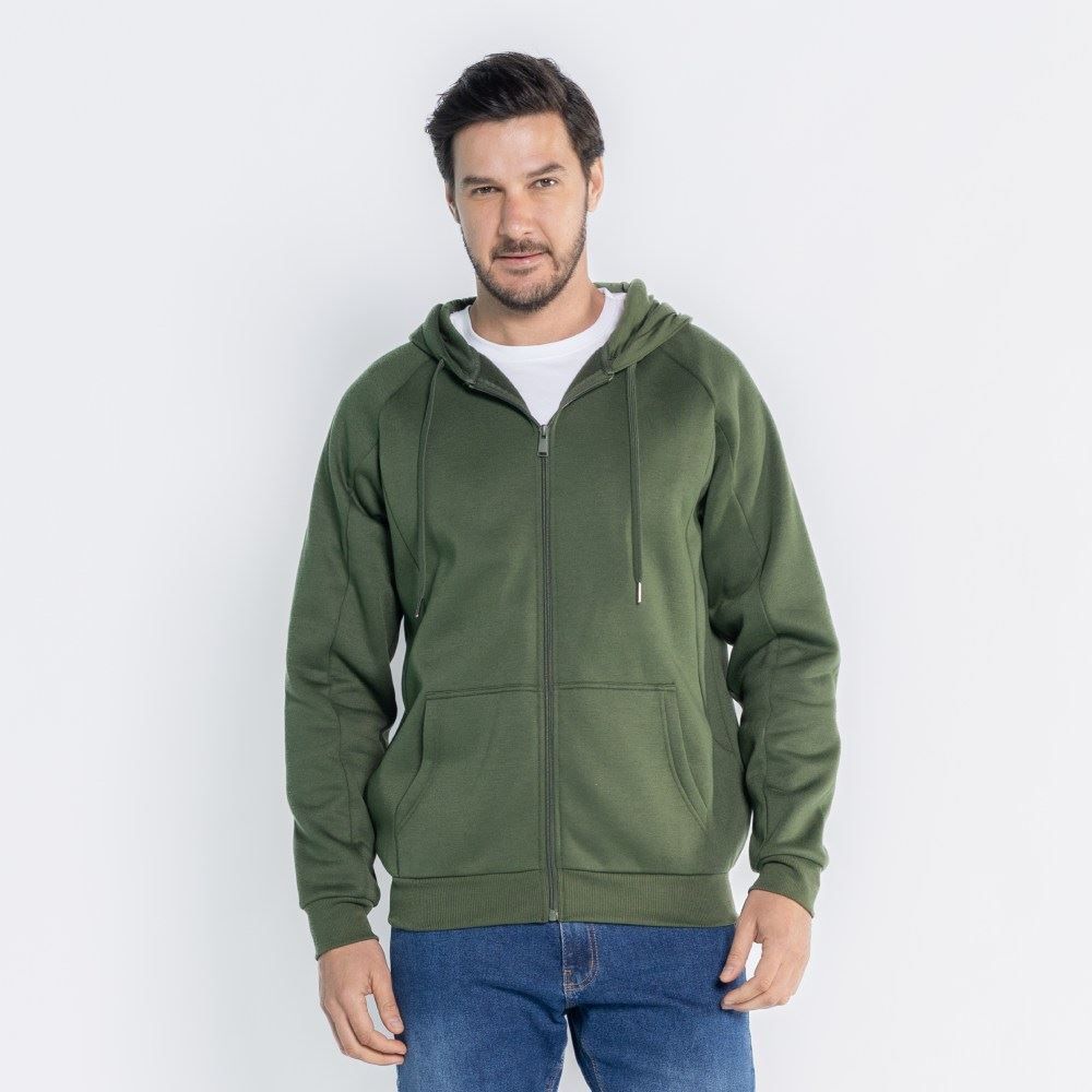 Jaqueta Masculina De Moletom Com Capuz Marc Alain