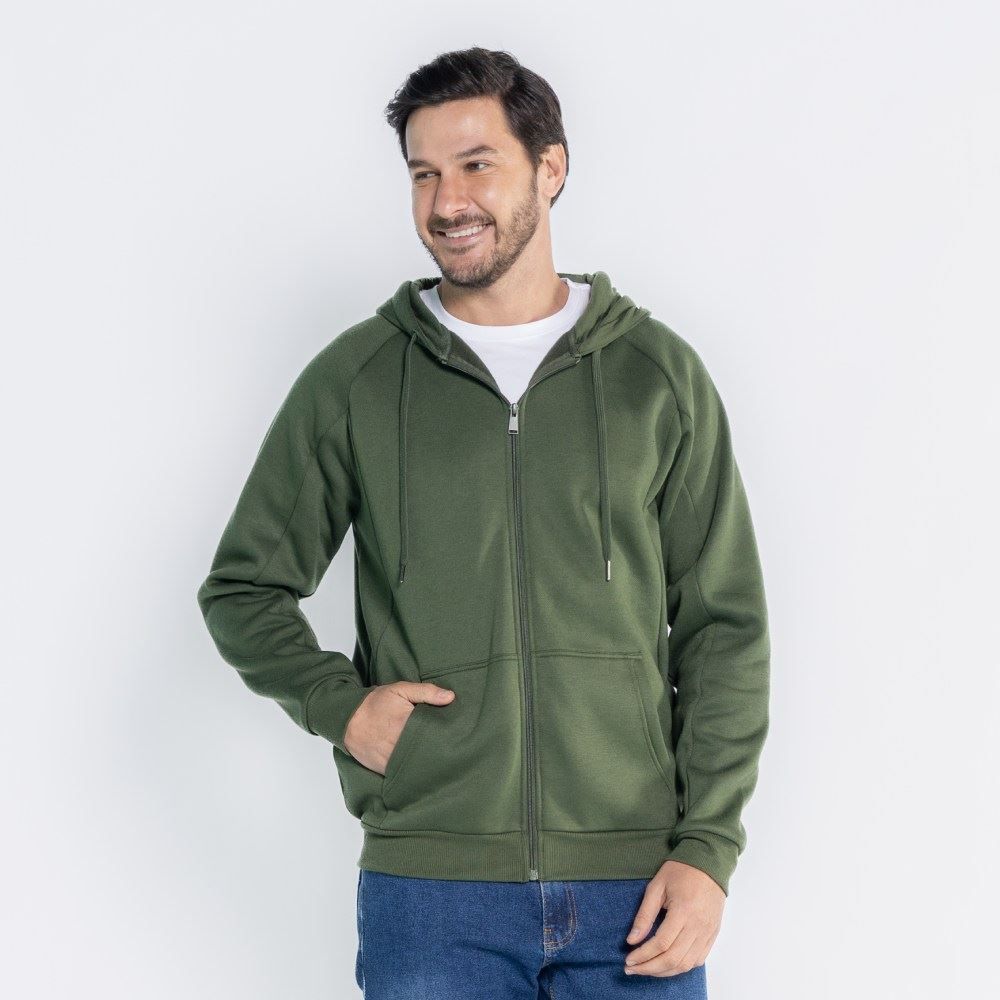 Jaqueta Masculina De Moletom Com Capuz Marc Alain