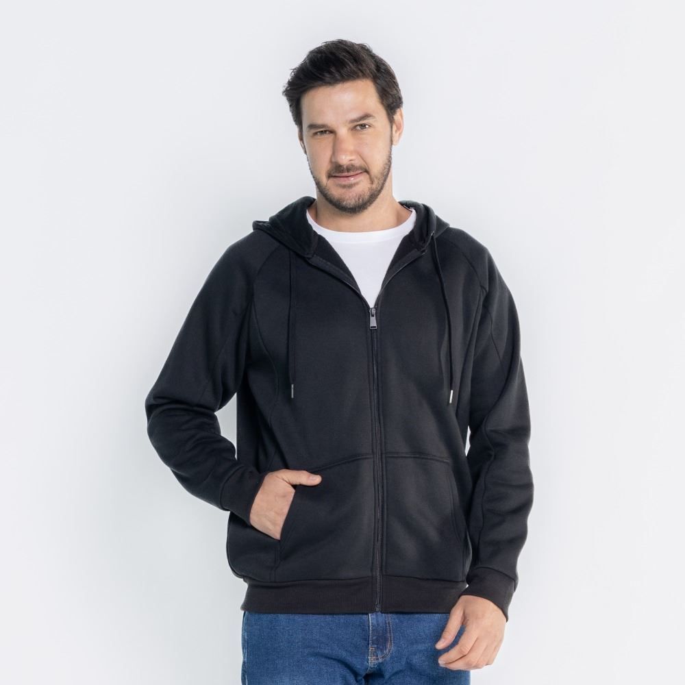 Jaqueta Masculina De Moletom Com Capuz Marc Alain